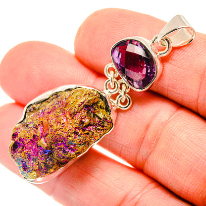 Peacock Ore Chalcopyrite Pendants handcrafted by Ana Silver Co - PD29745