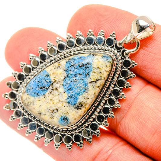 K2 Blue Azurite Pendants handcrafted by Ana Silver Co - PD29750