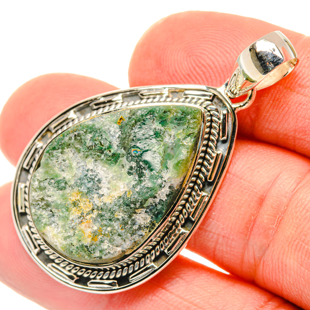 Green Fuchsite Pendants handcrafted by Ana Silver Co - PD29753
