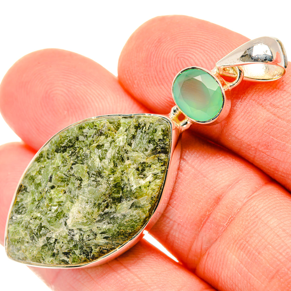 Green Fuchsite Pendants handcrafted by Ana Silver Co - PD29755
