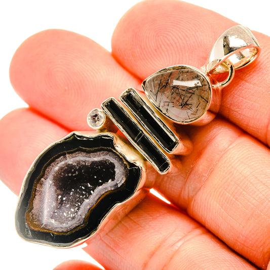 Coconut Geode Slice Pendants handcrafted by Ana Silver Co - PD29764