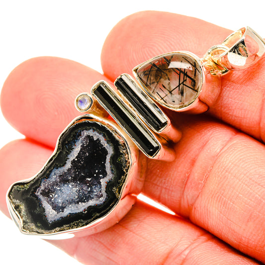 Coconut Geode Slice Pendants handcrafted by Ana Silver Co - PD29766