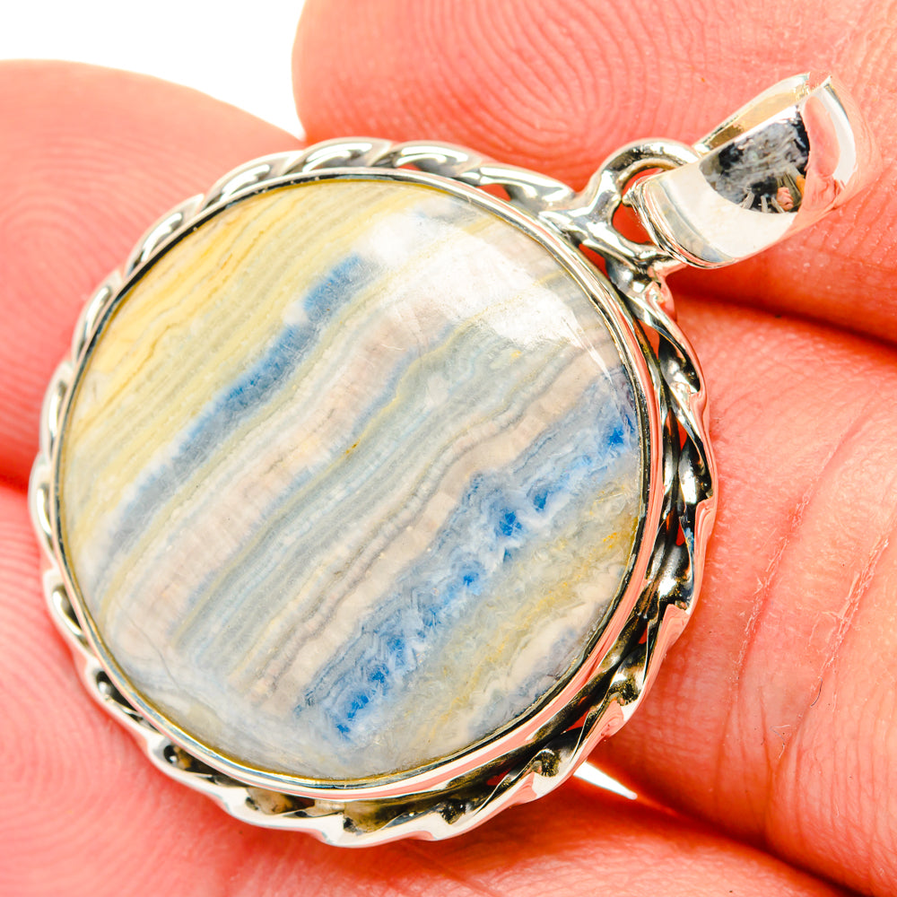 Blue Scheelite Pendants handcrafted by Ana Silver Co - PD29780