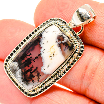 Dendritic Opal Pendants handcrafted by Ana Silver Co - PD29783