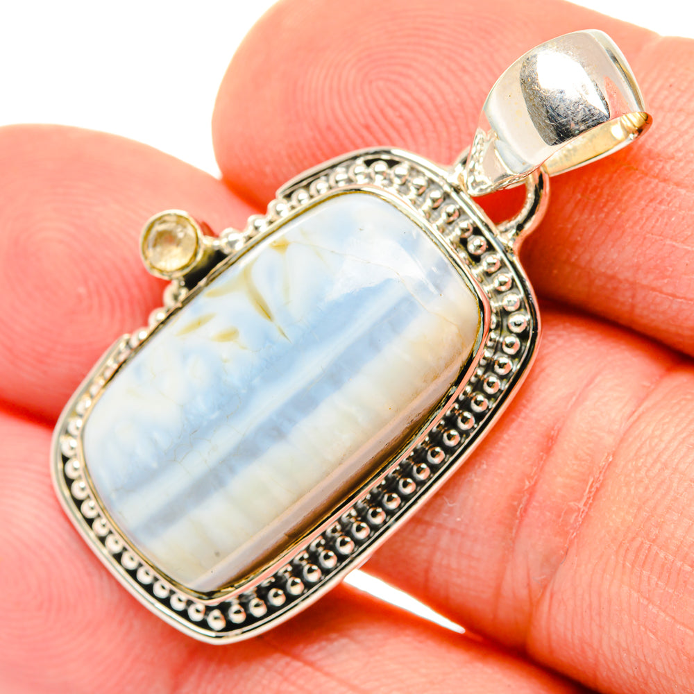 Blue Scheelite Pendants handcrafted by Ana Silver Co - PD29790