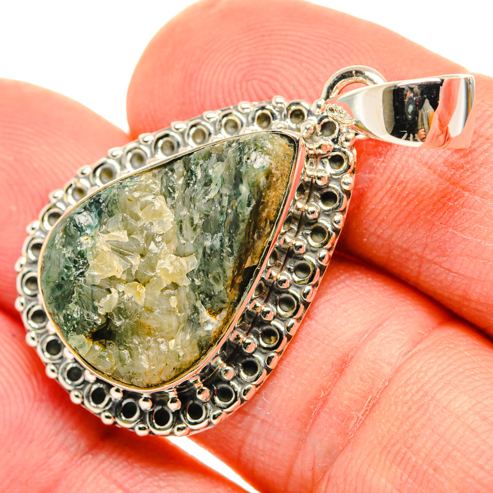 Green Kyanite Pendants handcrafted by Ana Silver Co - PD29808