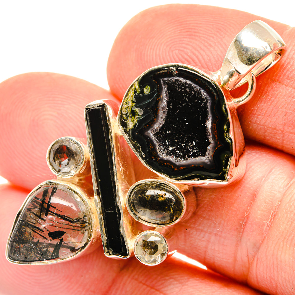Coconut Geode Slice Pendants handcrafted by Ana Silver Co - PD29815