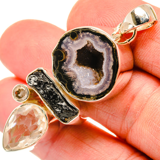 Coconut Geode Slice Pendants handcrafted by Ana Silver Co - PD29816