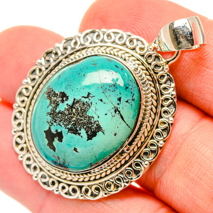 Tibetan Turquoise Pendants handcrafted by Ana Silver Co - PD29823