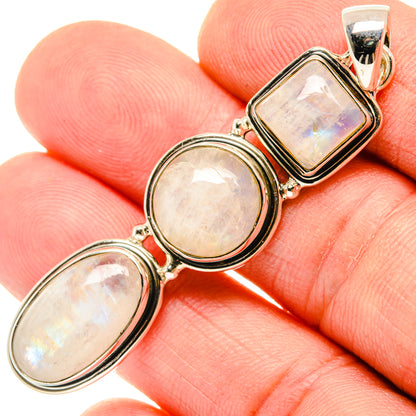 Rainbow Moonstone Pendants handcrafted by Ana Silver Co - PD29842