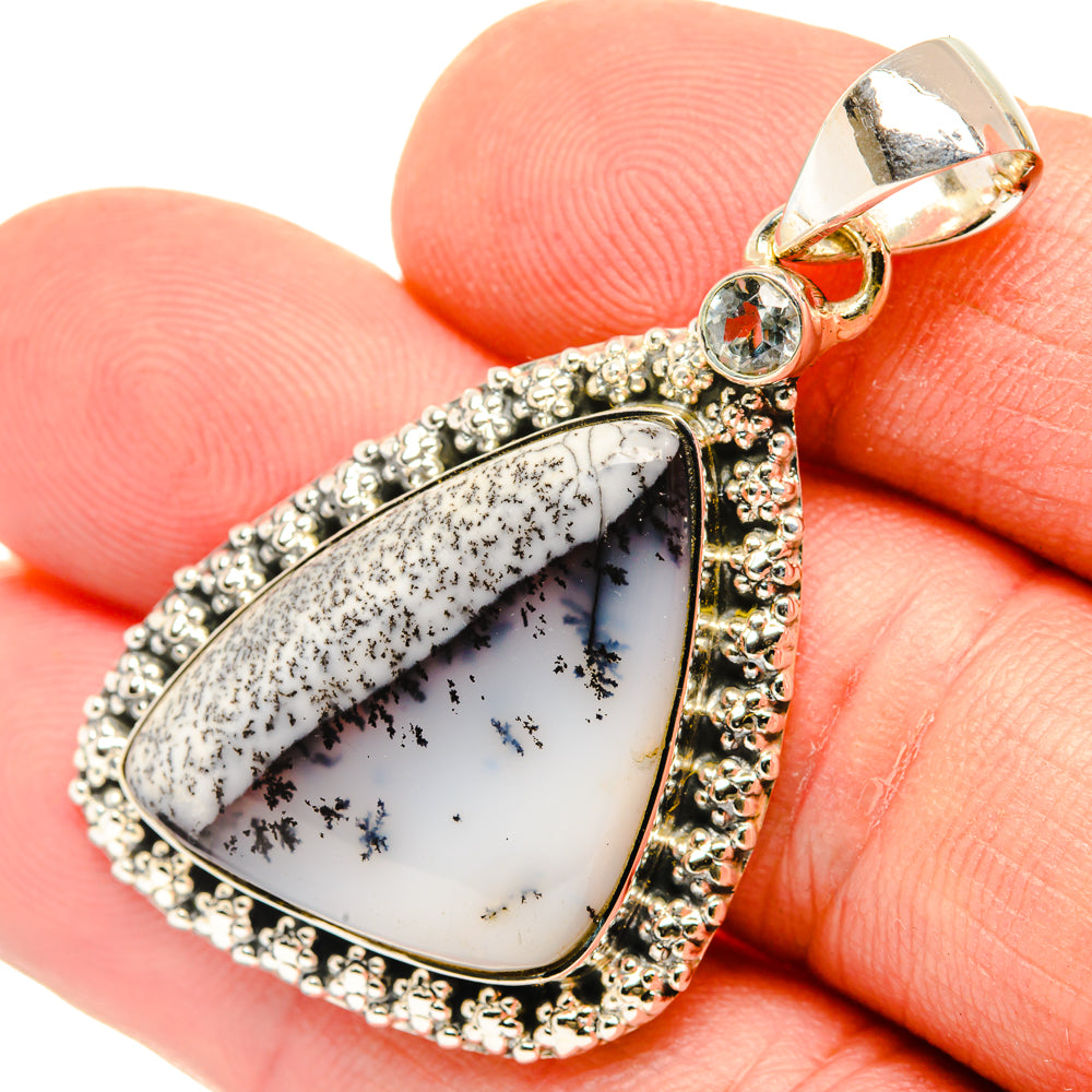 Dendritic Opal Pendants handcrafted by Ana Silver Co - PD29879