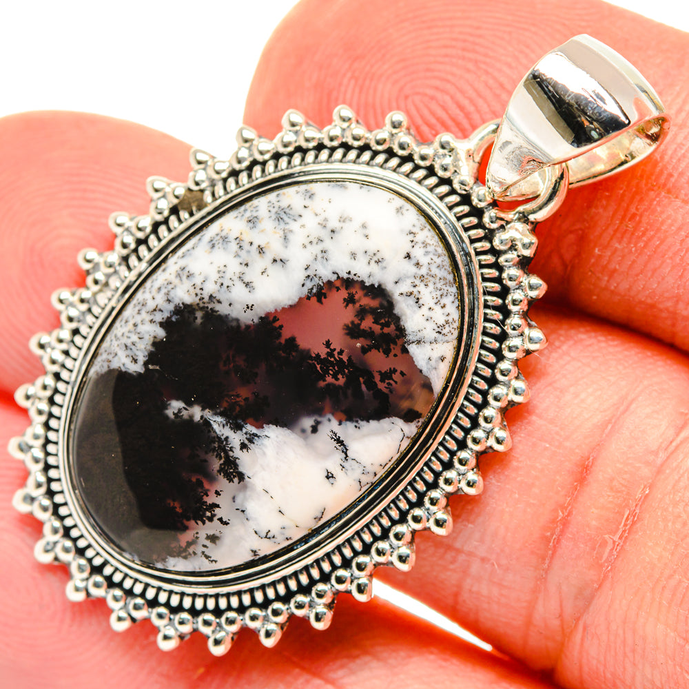 Dendritic Opal Pendants handcrafted by Ana Silver Co - PD29888