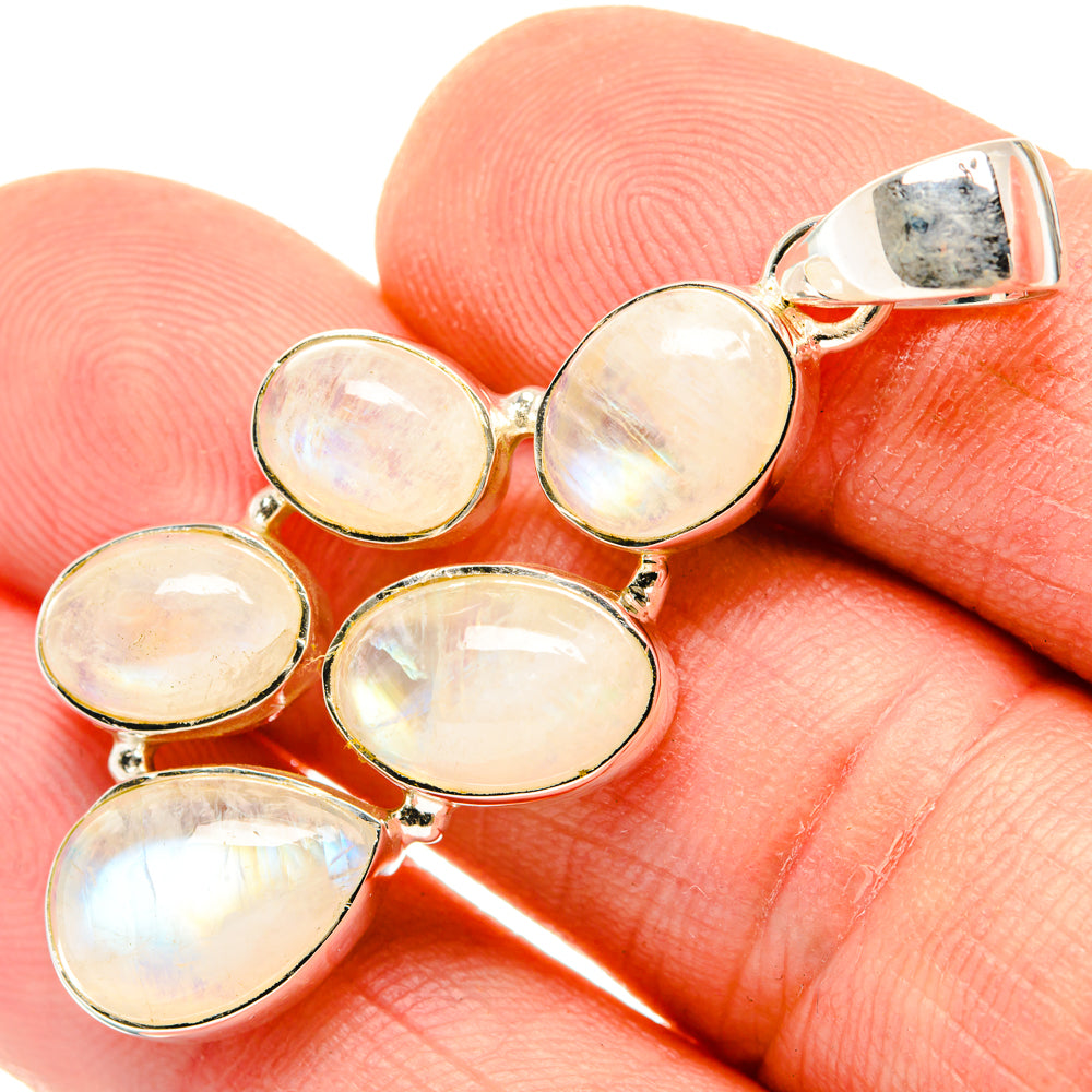 Rainbow Moonstone Pendants handcrafted by Ana Silver Co - PD29893