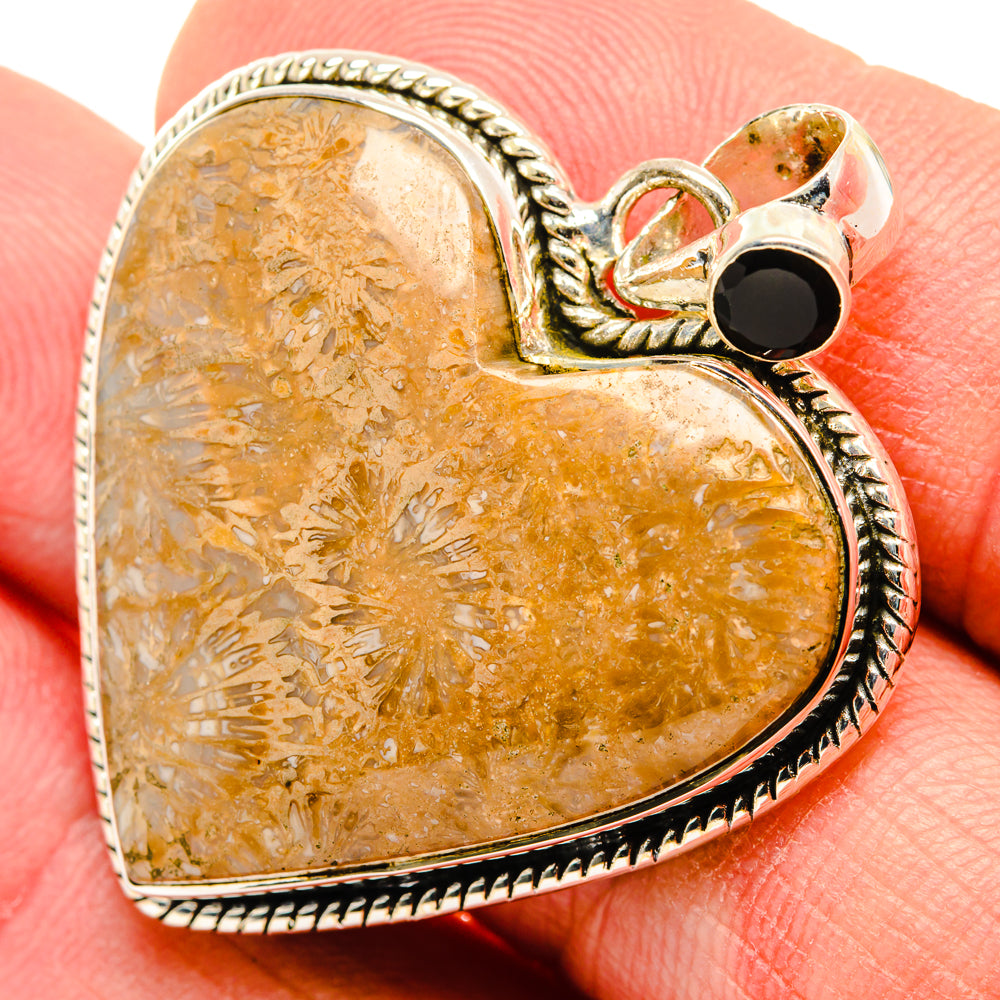 Fossil Coral Pendants handcrafted by Ana Silver Co - PD29925