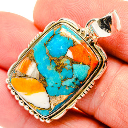 Spiny Oyster Turquoise Pendants handcrafted by Ana Silver Co - PD29941