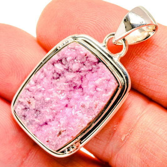 Cobalto Calcite Druzy Pendants handcrafted by Ana Silver Co - PD29947
