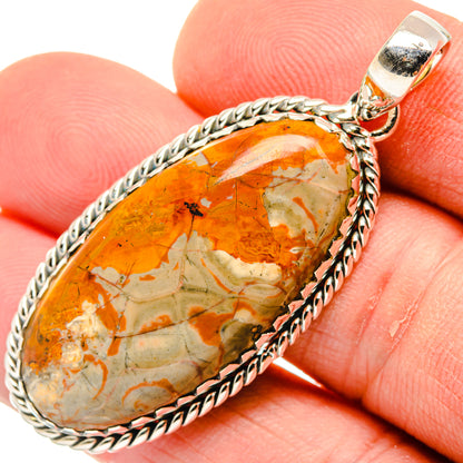 Mushroom Rhyolite Pendants handcrafted by Ana Silver Co - PD29957