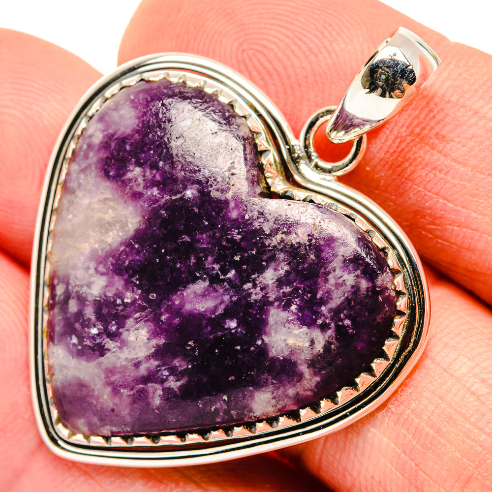 Lepidolite Pendants handcrafted by Ana Silver Co - PD29960