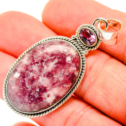 Lepidolite Pendants handcrafted by Ana Silver Co - PD29964