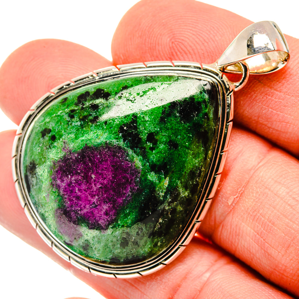 Ruby Zoisite Pendants handcrafted by Ana Silver Co - PD29971