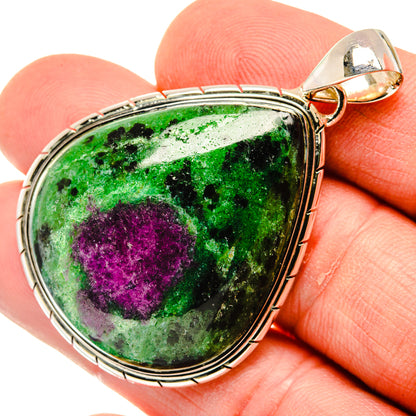 Ruby Zoisite Pendants handcrafted by Ana Silver Co - PD29971