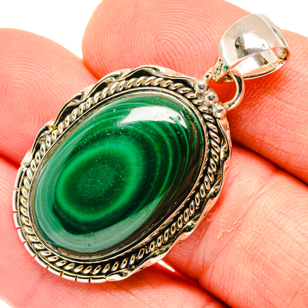 Malachite Pendants handcrafted by Ana Silver Co - PD29992