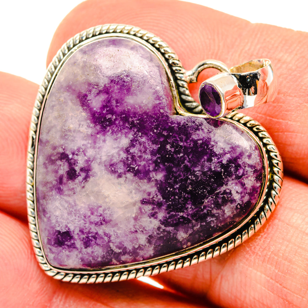 Lepidolite Pendants handcrafted by Ana Silver Co - PD30003