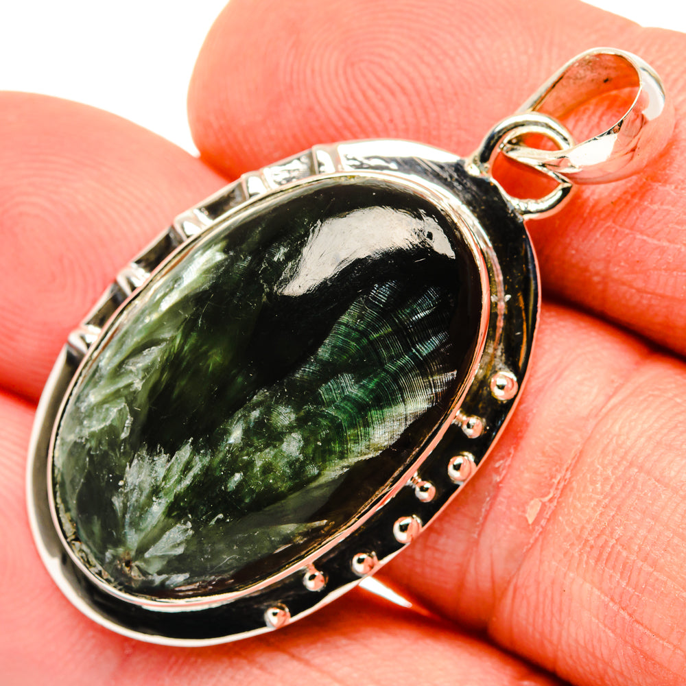 Seraphinite Pendants handcrafted by Ana Silver Co - PD30012