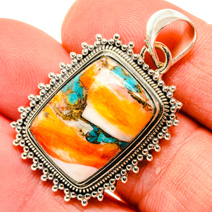 Spiny Oyster Turquoise Pendants handcrafted by Ana Silver Co - PD30013