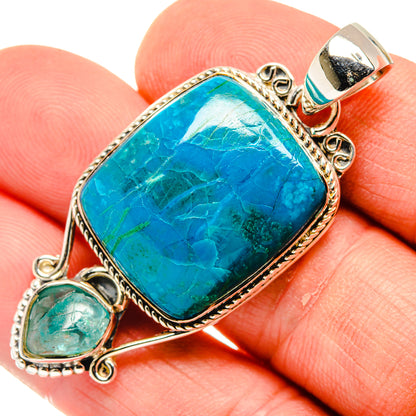 Chrysocolla Pendants handcrafted by Ana Silver Co - PD30014