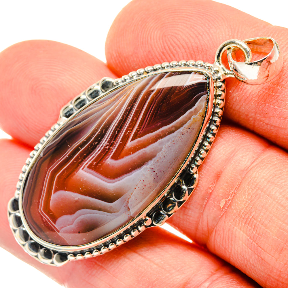 Botswana Agate Pendants handcrafted by Ana Silver Co - PD30016