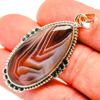 Botswana Agate Pendants handcrafted by Ana Silver Co - PD30016
