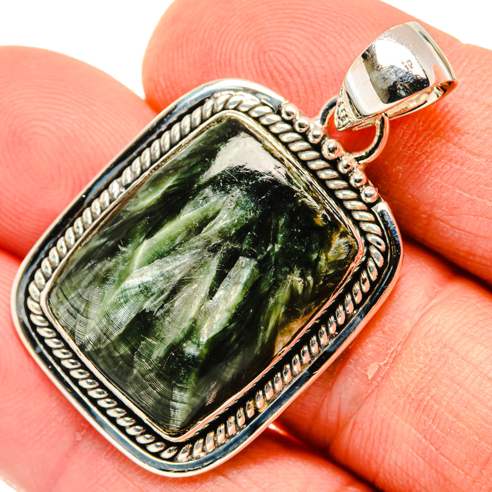 Seraphinite Pendants handcrafted by Ana Silver Co - PD30017