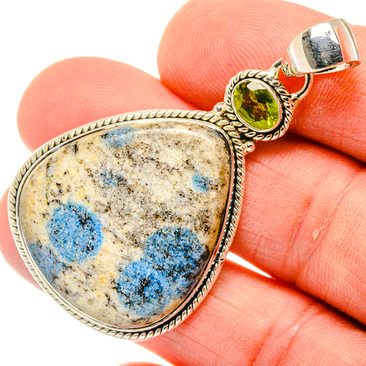 K2 Blue Azurite Pendants handcrafted by Ana Silver Co - PD30022