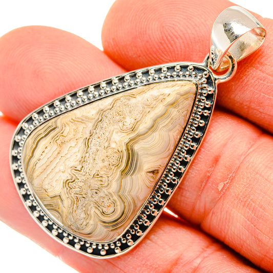 Laguna Lace Agate Pendants handcrafted by Ana Silver Co - PD30030