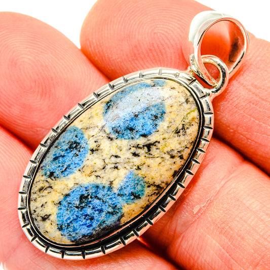 K2 Blue Azurite Pendants handcrafted by Ana Silver Co - PD30038