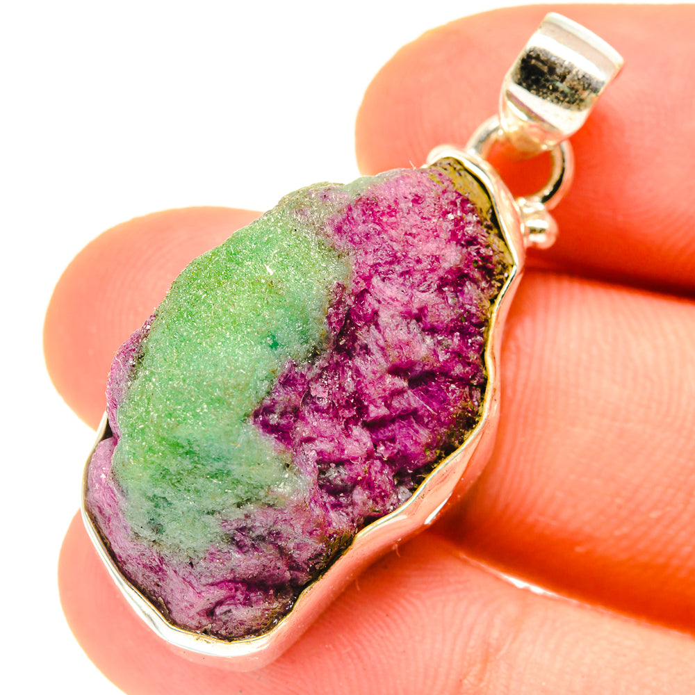 Ruby Zoisite Pendants handcrafted by Ana Silver Co - PD3005