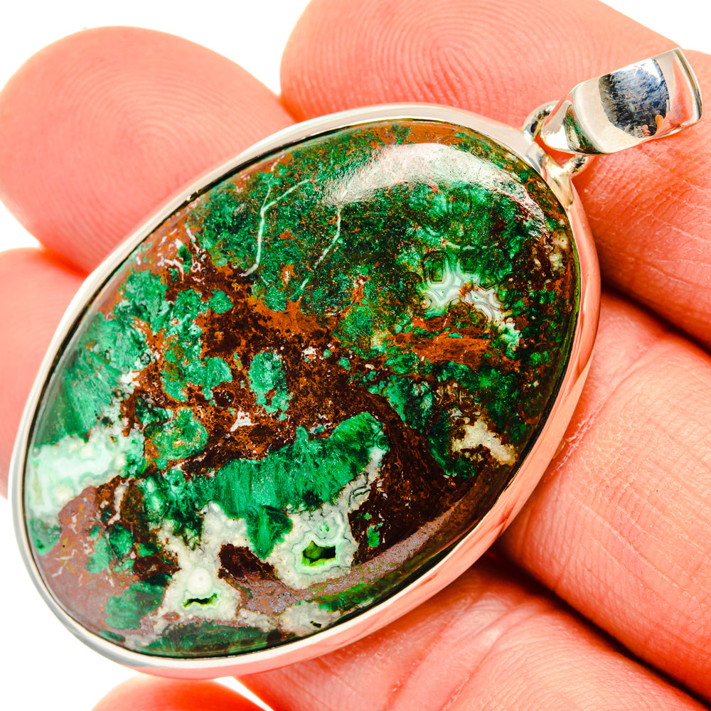 Malachite Pendants handcrafted by Ana Silver Co - PD30059