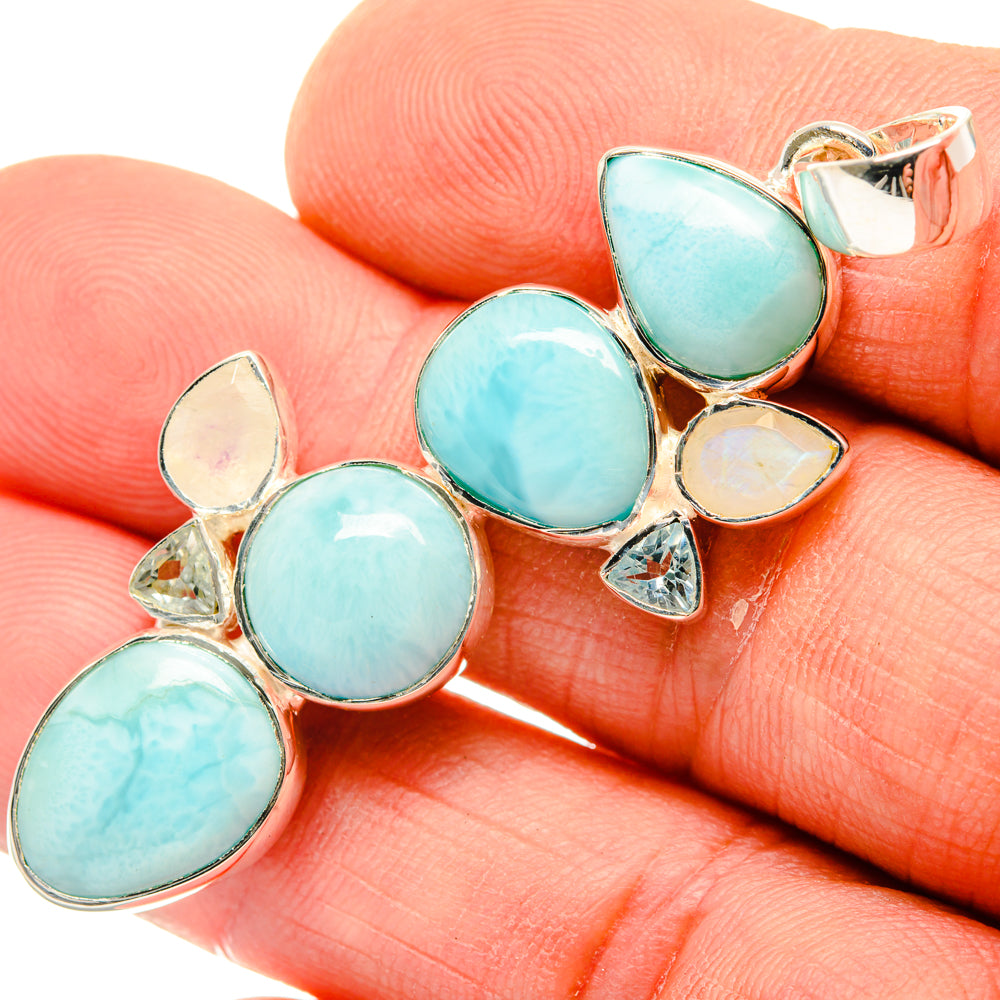Larimar Pendants handcrafted by Ana Silver Co - PD30065