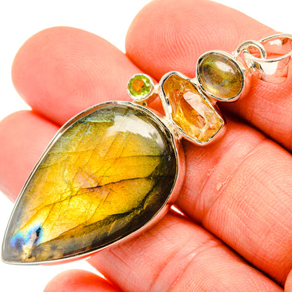 Labradorite Pendants handcrafted by Ana Silver Co - PD30067