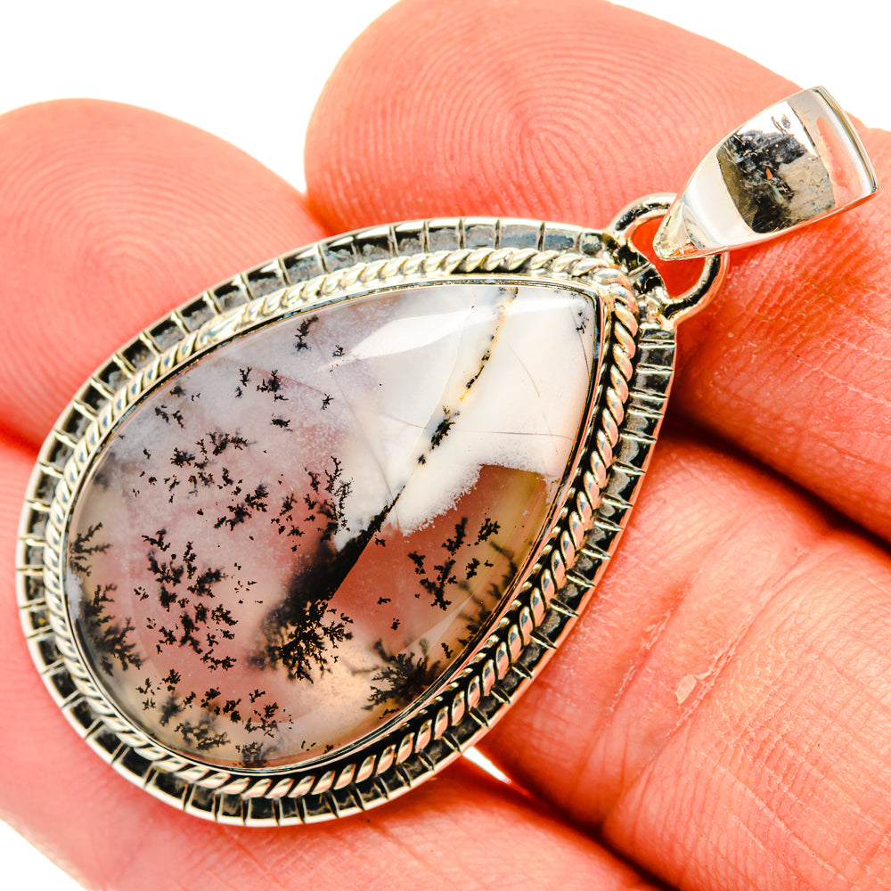 Dendritic Opal Pendants handcrafted by Ana Silver Co - PD30074