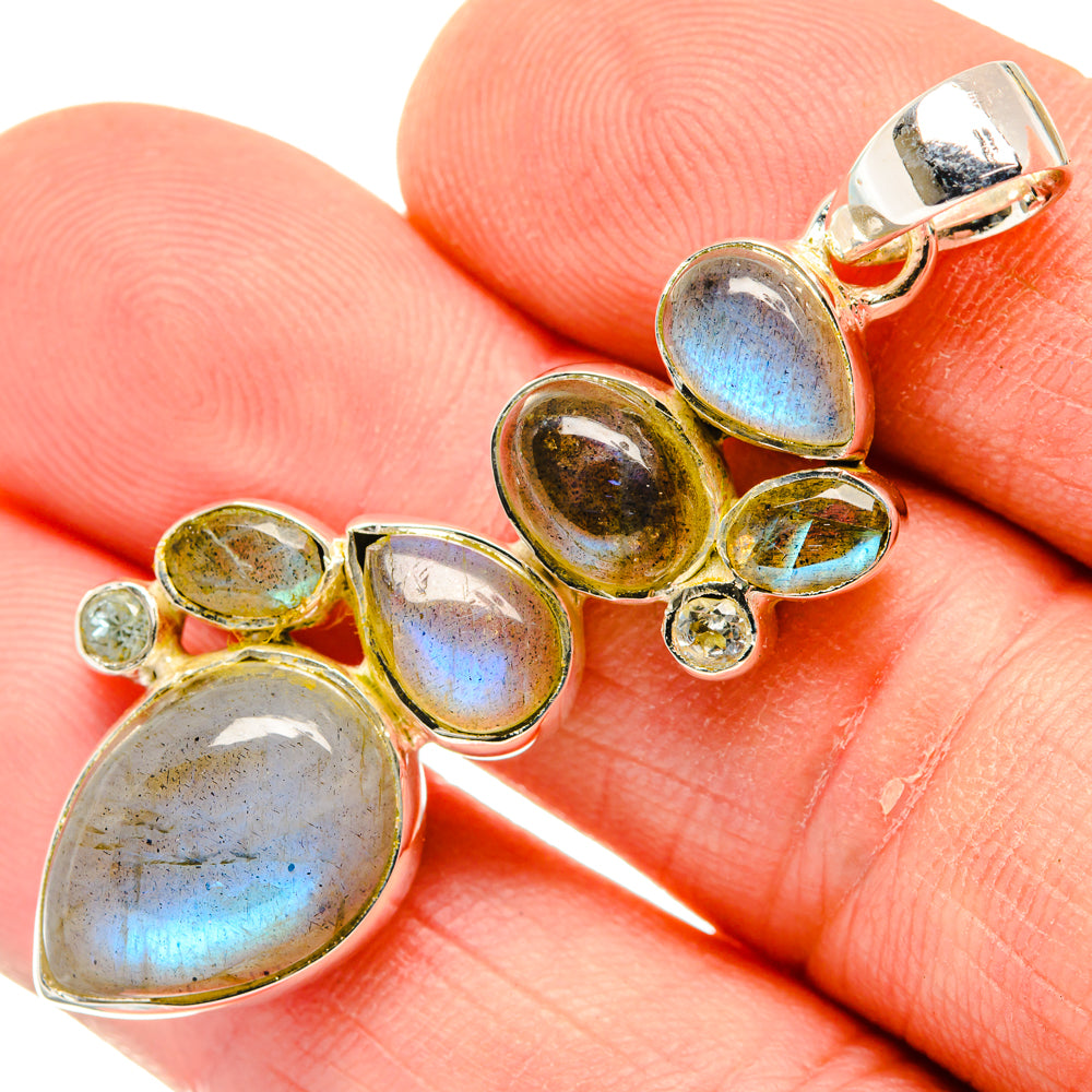 Labradorite Pendants handcrafted by Ana Silver Co - PD30075