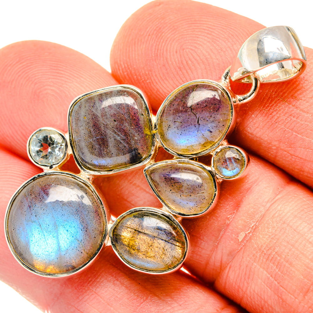 Labradorite Pendants handcrafted by Ana Silver Co - PD30083