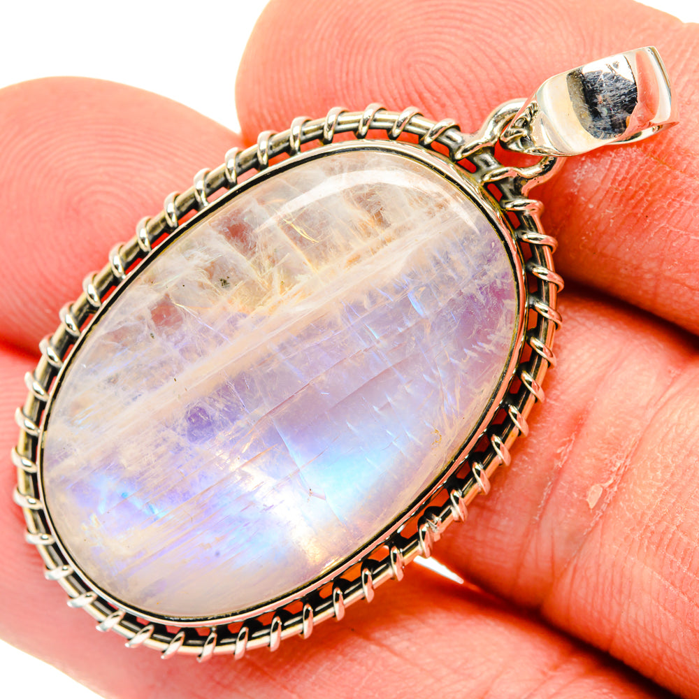 Rainbow Moonstone Pendants handcrafted by Ana Silver Co - PD30087