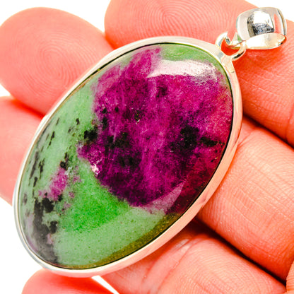 Ruby Zoisite Pendants handcrafted by Ana Silver Co - PD30097