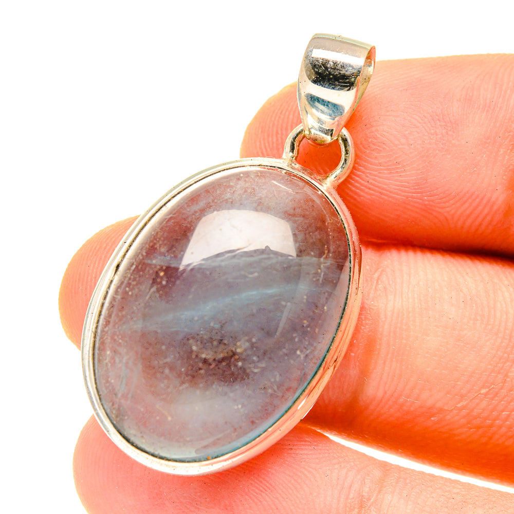 Blue Fluorite Pendants handcrafted by Ana Silver Co - PD3010