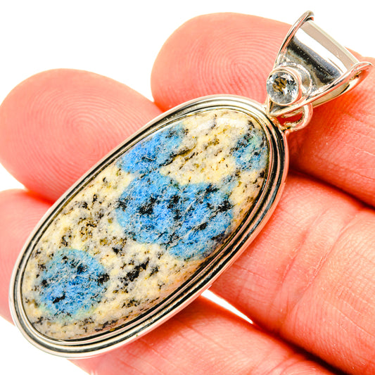 K2 Blue Azurite Pendants handcrafted by Ana Silver Co - PD30104