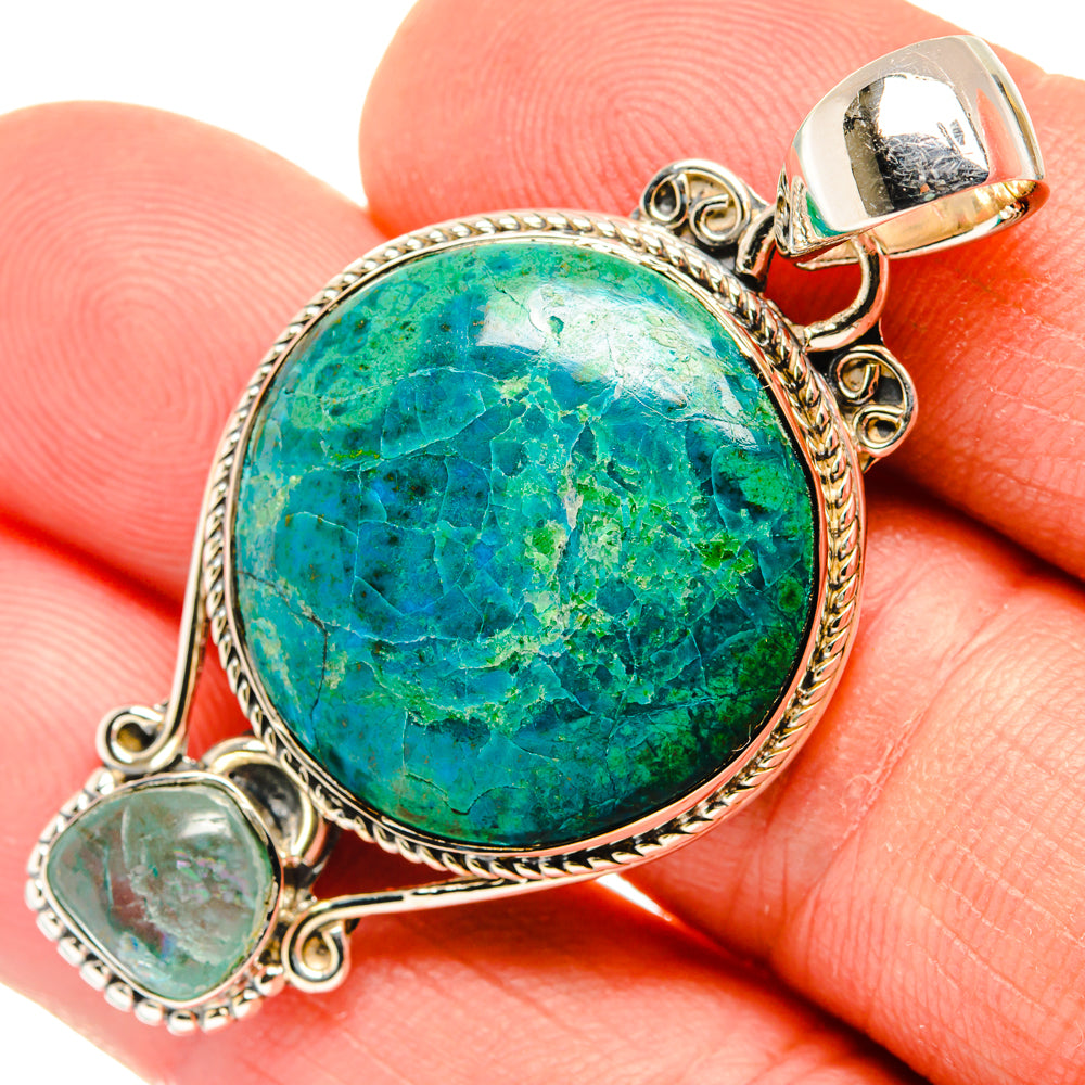 Chrysocolla Pendants handcrafted by Ana Silver Co - PD30108