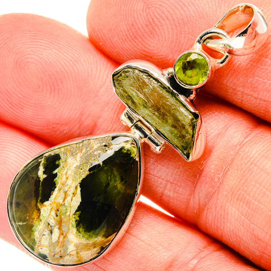 Australian Green Opal Pendants handcrafted by Ana Silver Co - PD30113