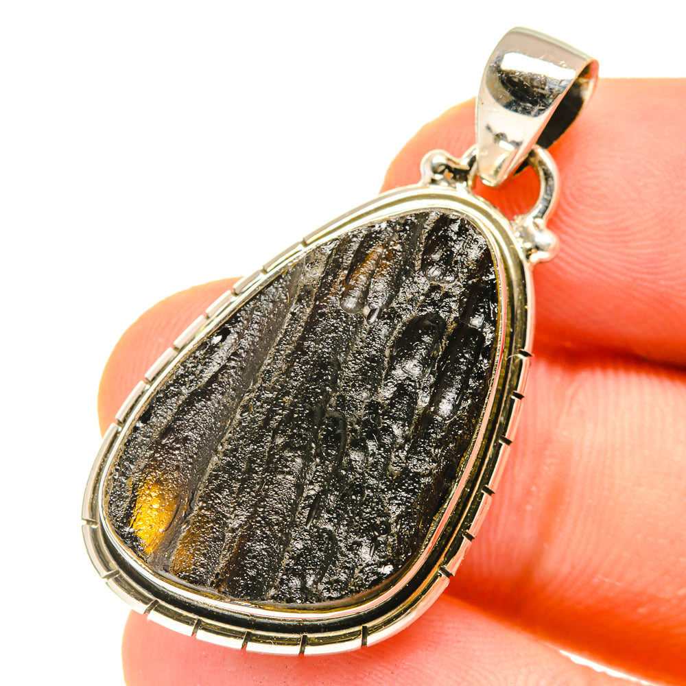Tektite Pendants handcrafted by Ana Silver Co - PD3012